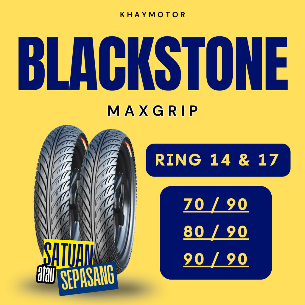 Ban Motor Matic BLACKSTONE MAXGRIP 90/90 Ring 14 Tubeless