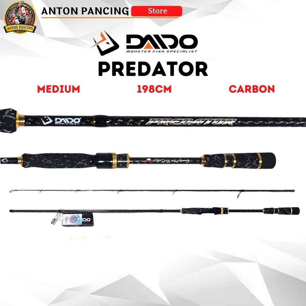 Joran Pancing Daido Spinning Predator 198CM Carbon Hollow (PE 0.6 - 1.4/PE 0.7 - 1.5/PE 0.8 - 1.7)