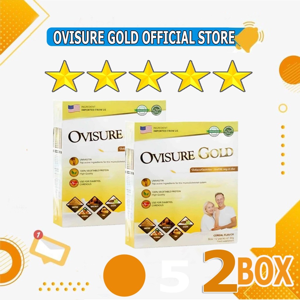 

PAKET 2 BOX OVISURE GOLD MILK SUSU OBAT TULANG DAN SENDI YG SEHAT 100% ORI