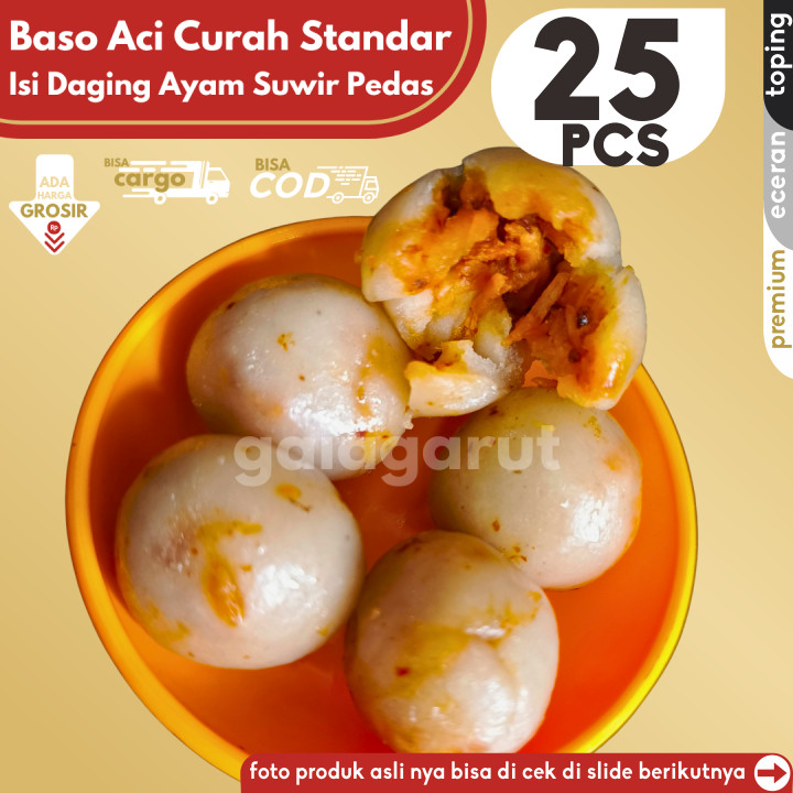 

Baso Aci CILOK STANDAR 25pcs PENTOL ISI AYAM SUWIR PEDAS by Gaiagarut