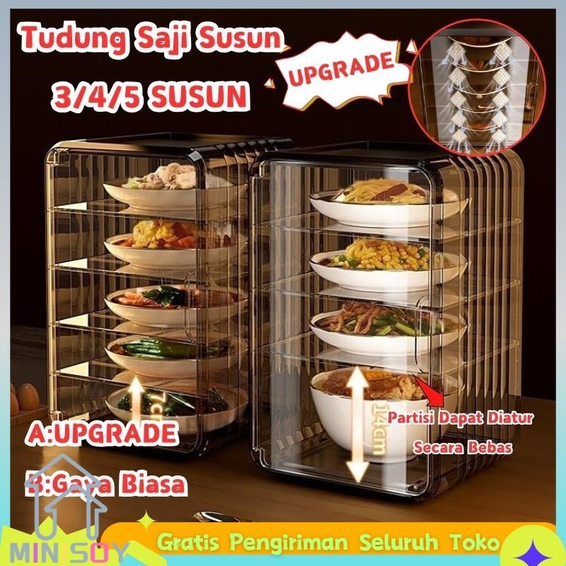 [COD] Tudung Saji Susun 5 Jumbo / Tudung Saji 5 Susun Lebih Tebal / Tudung Saji Rak Makanan / Tudung