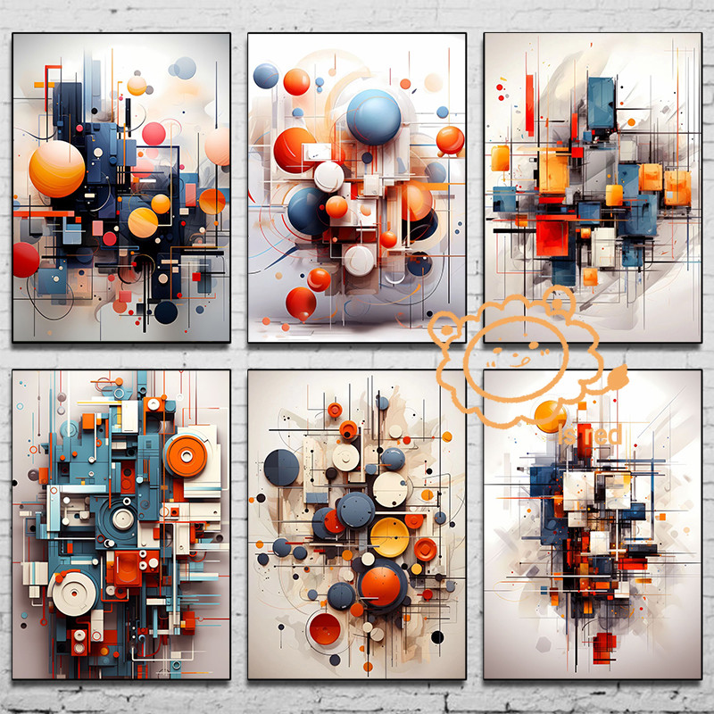 

Abstract Geometric Poster Abstract Geometric Art Geometry Canvas printing For Home Room wall Art decoration frameless painting