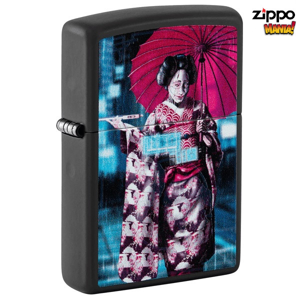Zippo Traditional Lady Kimono & Skull Glow in the Dark - Zippo Lighter Original Mancis