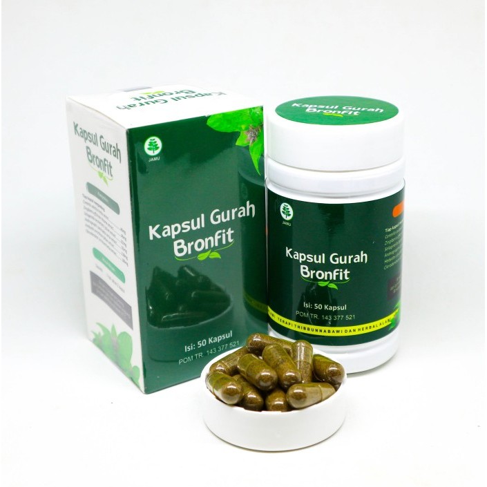 GURAH BRONFIT 50 KAPSUL HERBAL UNTUK BATUK , ASMA, MIGRAIN TERMURAH
