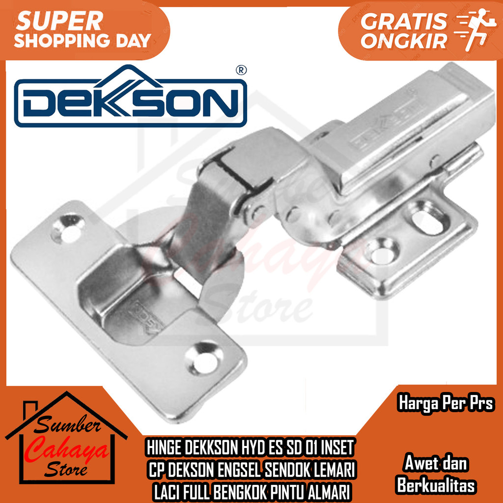 Hinge Dekkson Hyd Es Sd 01 Inset Cp Dekson Engsel Sendok Lemari Laci Full Bengkok Pintu Almari Cabin