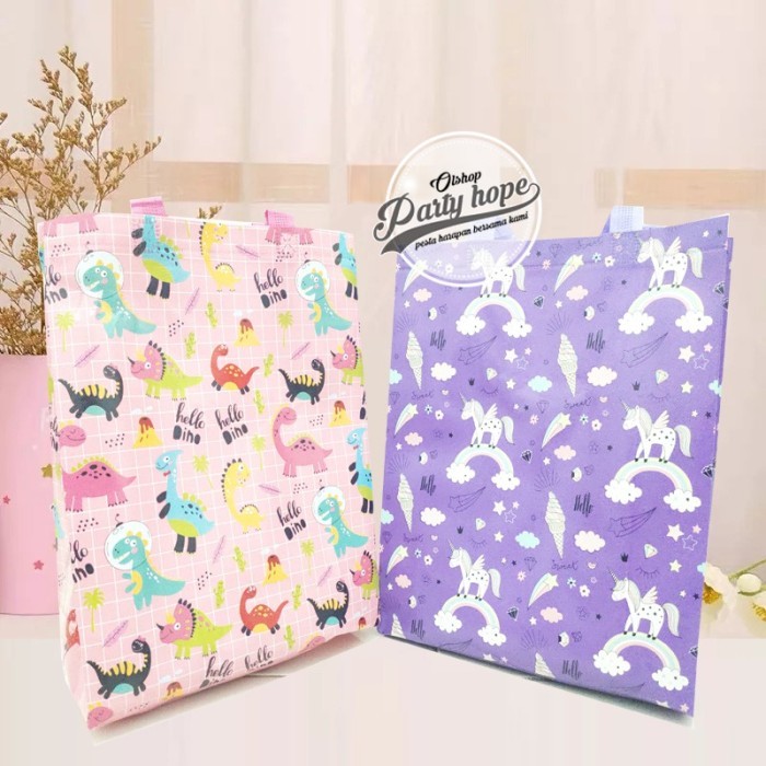 RB001 tas ultah unicorn besar / Tas Souvenir Ulang Tahun Anak