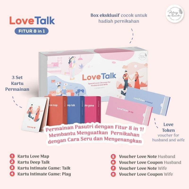 WJ16H LOVE TALK - Kartu Permainan Suami Istri untuk membantu menyenangkan pernikahan dengan cara ser