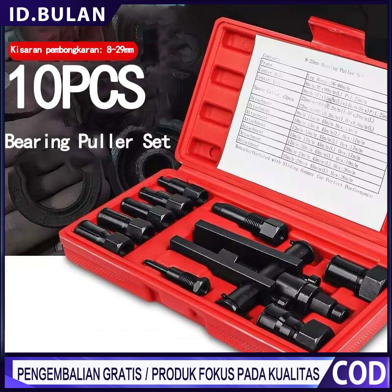 10pcs Tracker bearing Puller Set Treker Pencabut Bearing Set Treker Cabut Bearing Dalam Treker Pembu