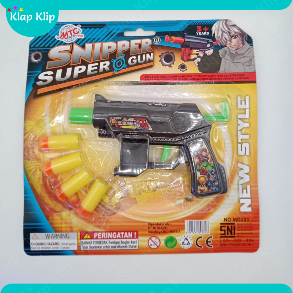 Mainan pistol peluru karet tembak tembakan mainan anak edukasi