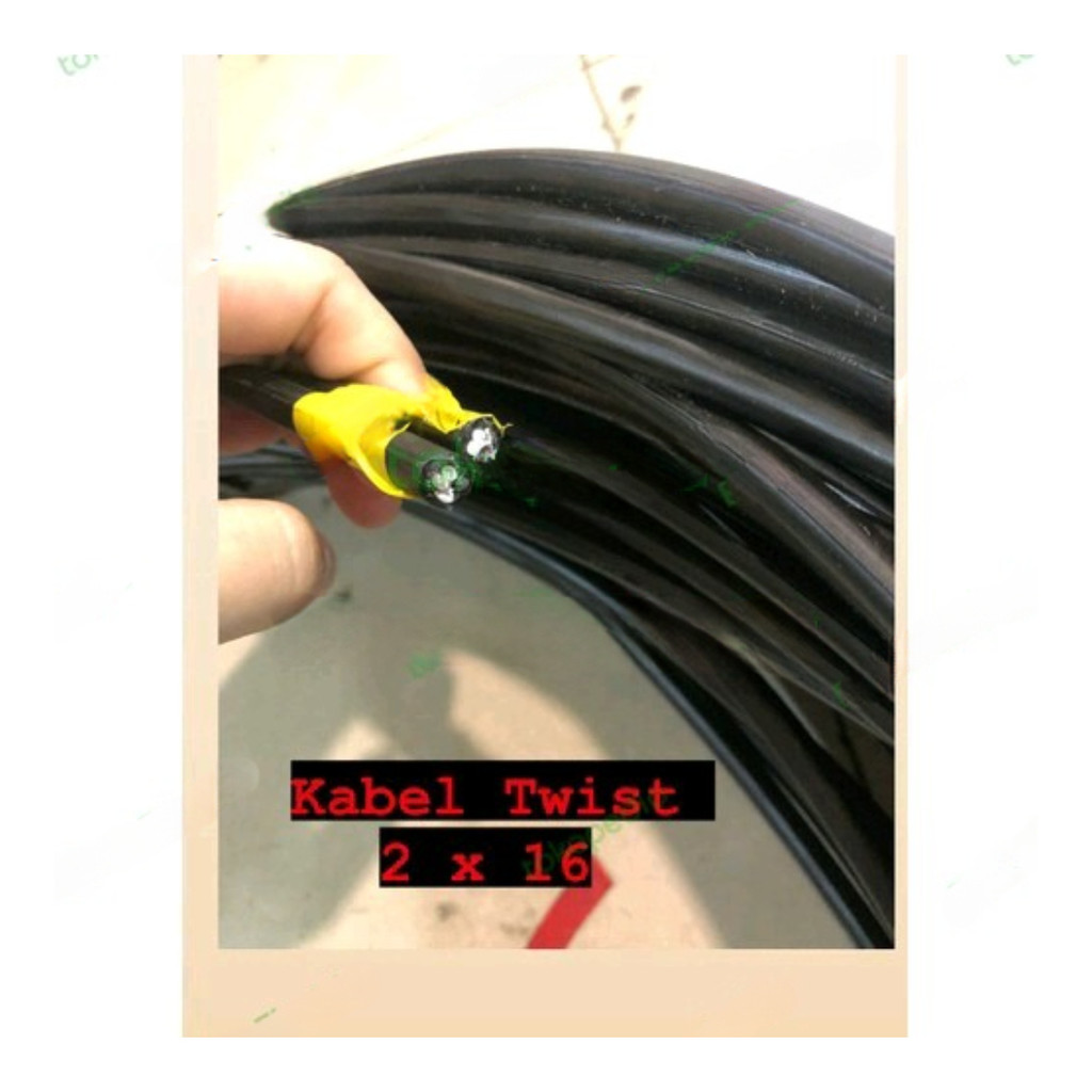Kabel Twisted Twist SR 2x16 / 2x16mm TIC LVTC Meteran / Eceran SPLN