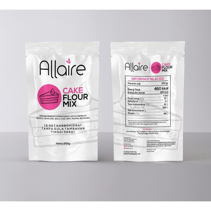 

Tepung Keto Khusus Kue 500gr ALLAIRE Cake Flour Rendah Karbohidrat