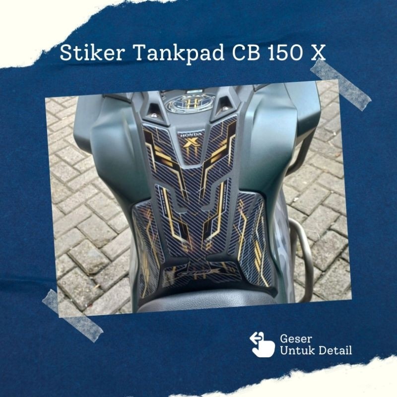 Stiker TankPad CB 150X CB150X CB 150 X Resin Timbul Premium Quality aksesoris motor cb