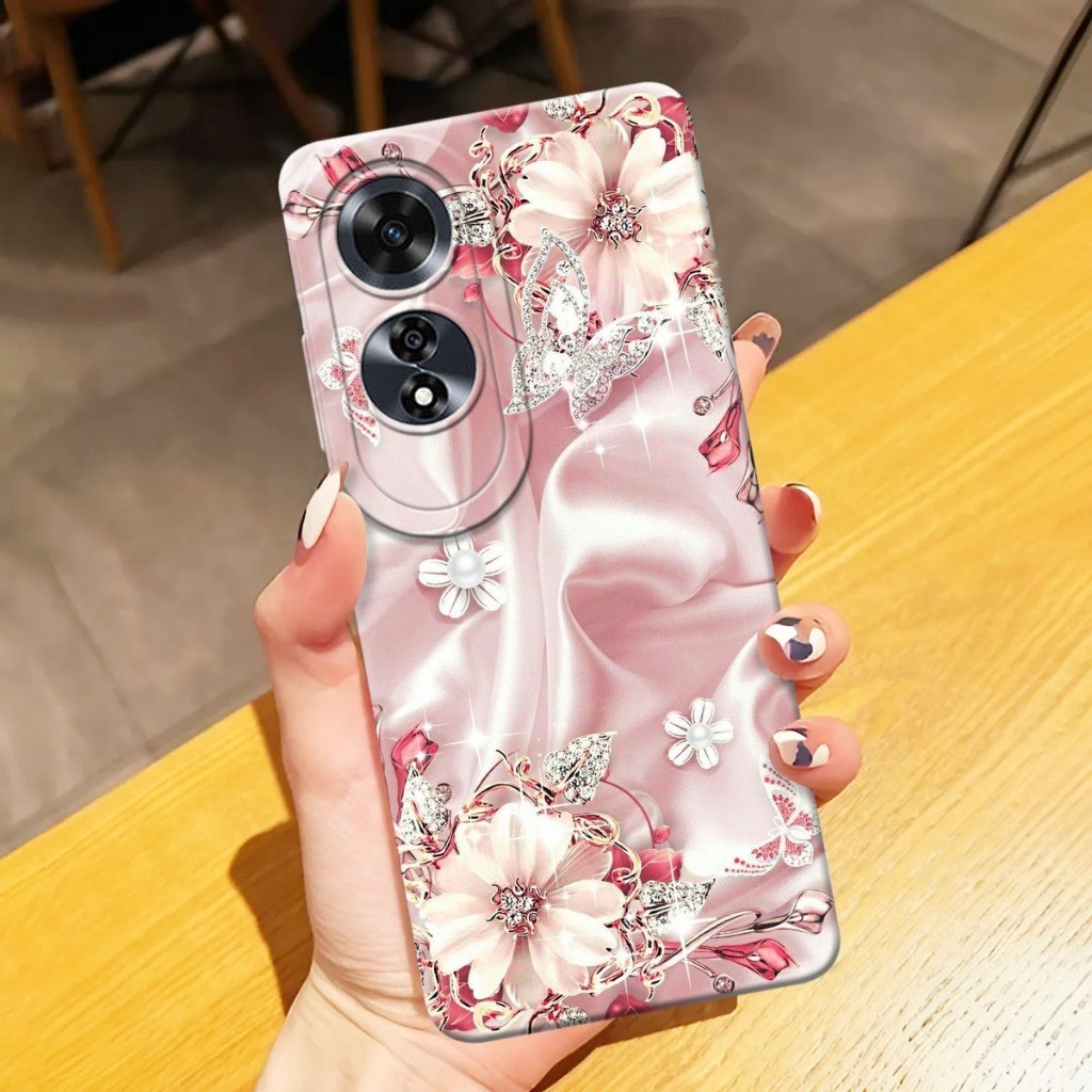 Case Oppo A60 2024 Terbaru Fashion Case Procamera Macaron Silikon TPU