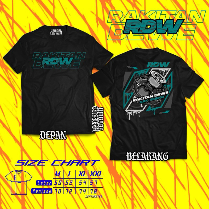 KAOS T-SHIRT RDW RAKITAN DEWE GAK RESIKO SOUNDSYSTEM FREE STIKER Kanaya_Storee