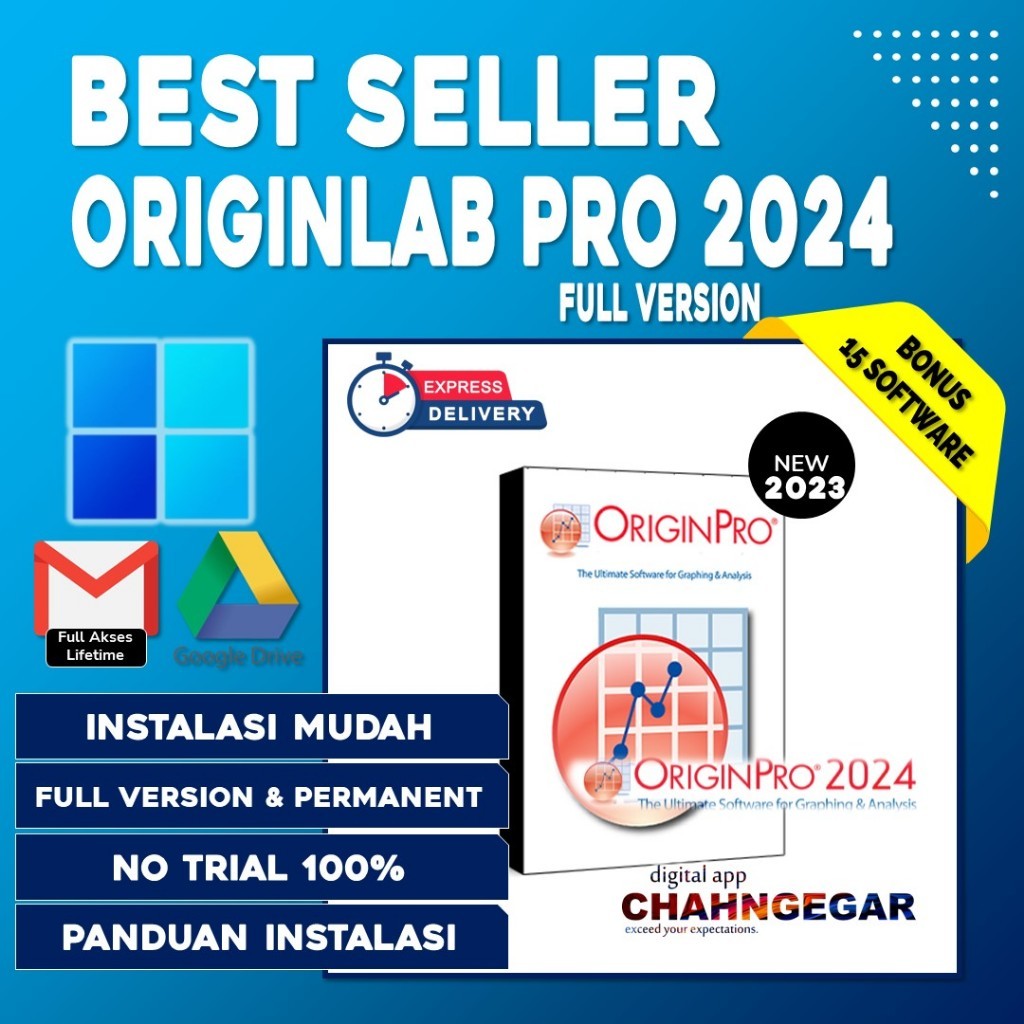 Origin Pro 2024 SR1 Full Version Lisensi Lifetime | Software OriginLab OriginPro 2023 data analysis 