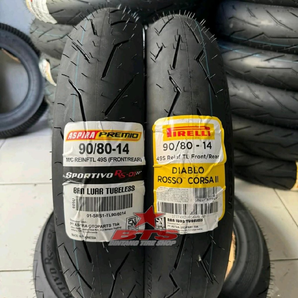 Ban 90/80-14 Soft Compound Firelli Maxxis Aspira MP27 Tubles Anti Slip