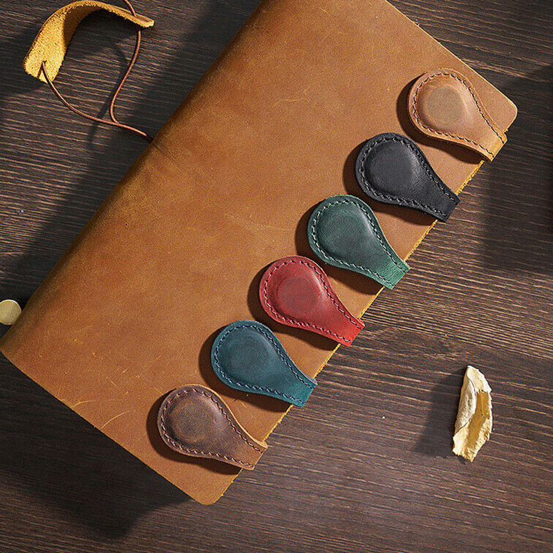 

Leather Bookmark Student Reading Markers Multifunctional Book Accessories Double-Sided Magnetic Book Page Clip Holder Stationery