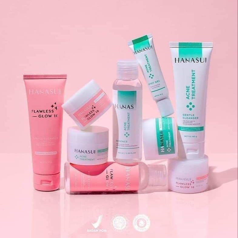 PAKET HANASUI SKINCARE/HANASUI FLAWLESS SKINCARE/PAKET HANASUI ACNE