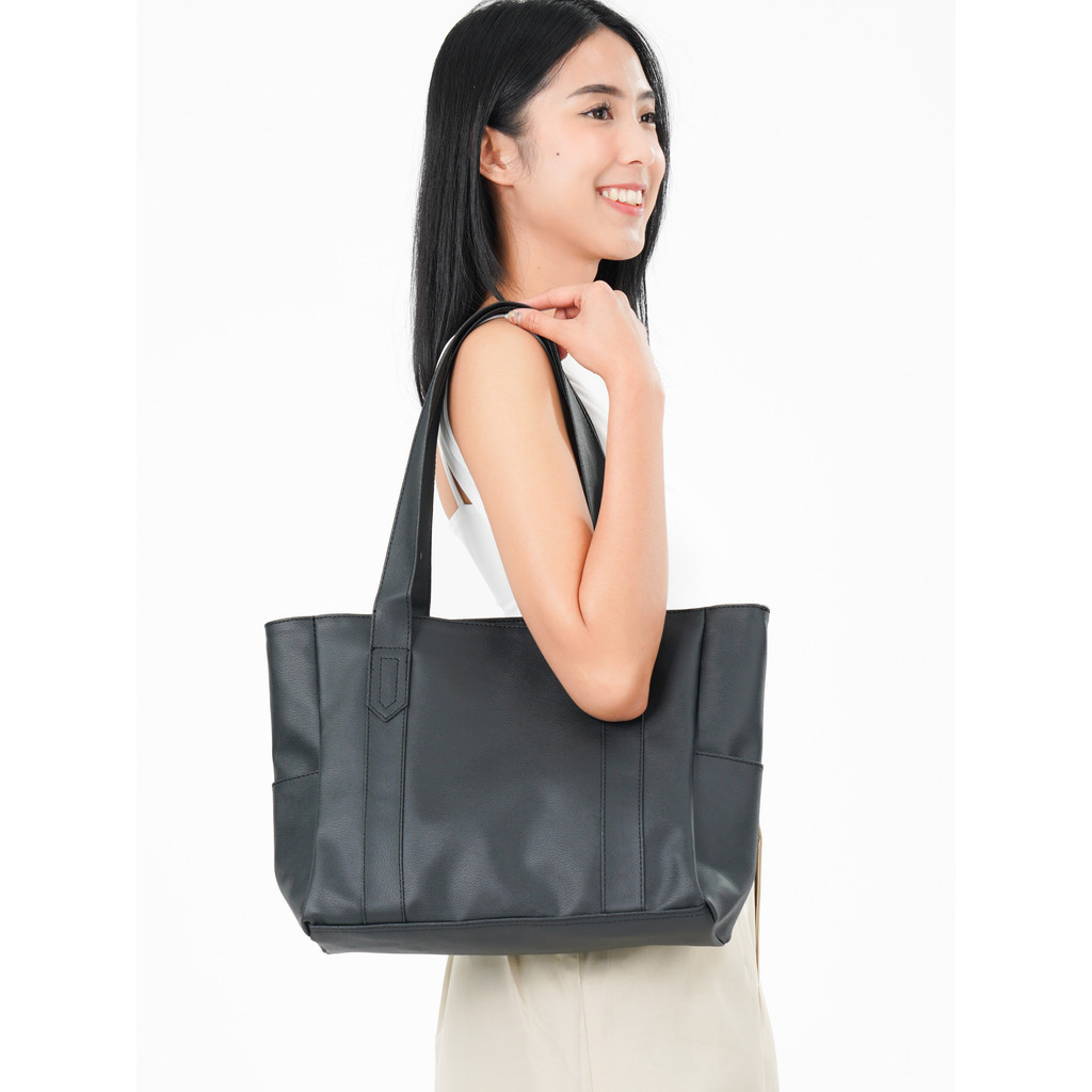 Tas Bahu Wanita Tote Bag Kulit Sintetis