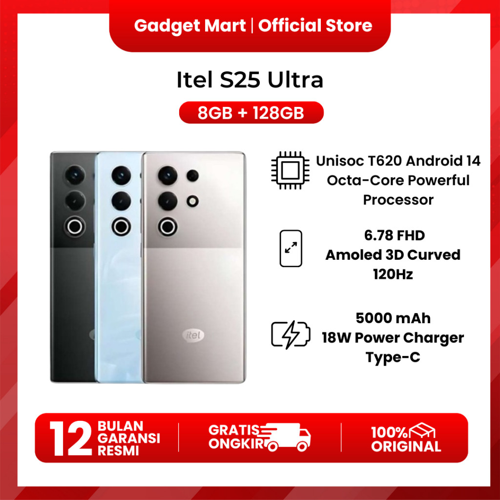 Itel S25 Ultra 8/128GB - Garansi Resmi