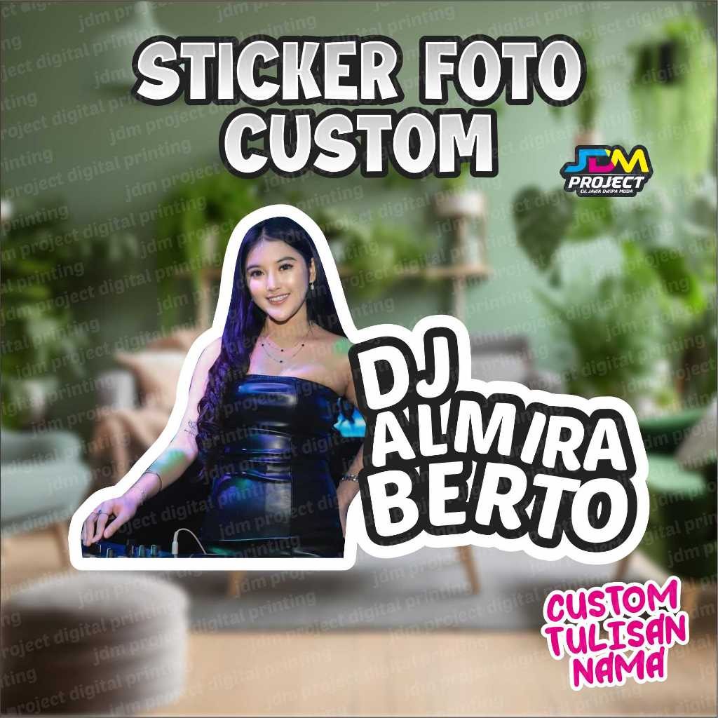 

(SEHARI KIRIM) Stiker Foto dan Tulisan Nama Custom - Cetak Photo Stiker Waterproof