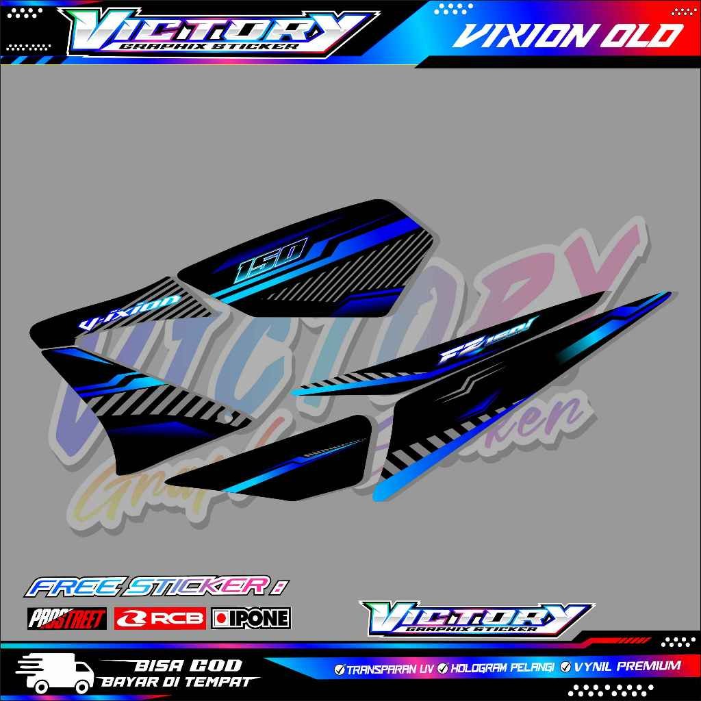 Striping Variasi Motor Vixion Old / Stiker List Motor Vixion Old