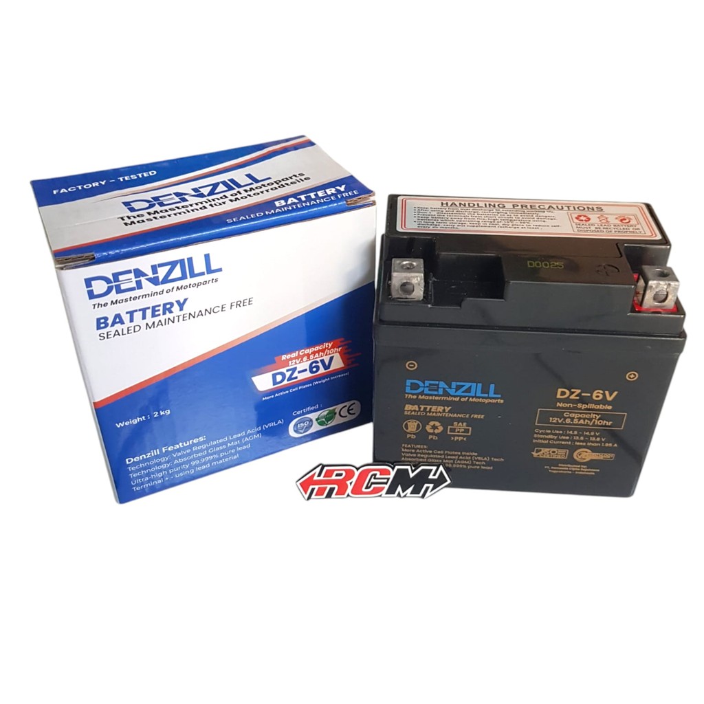 DZ-6V ACCU ACU AKI BATTERY MOTOR CRF VARIO 125 150 CB150 CB 150R OLD NEW PCX 150 SONIC GTR 150 BEAT 