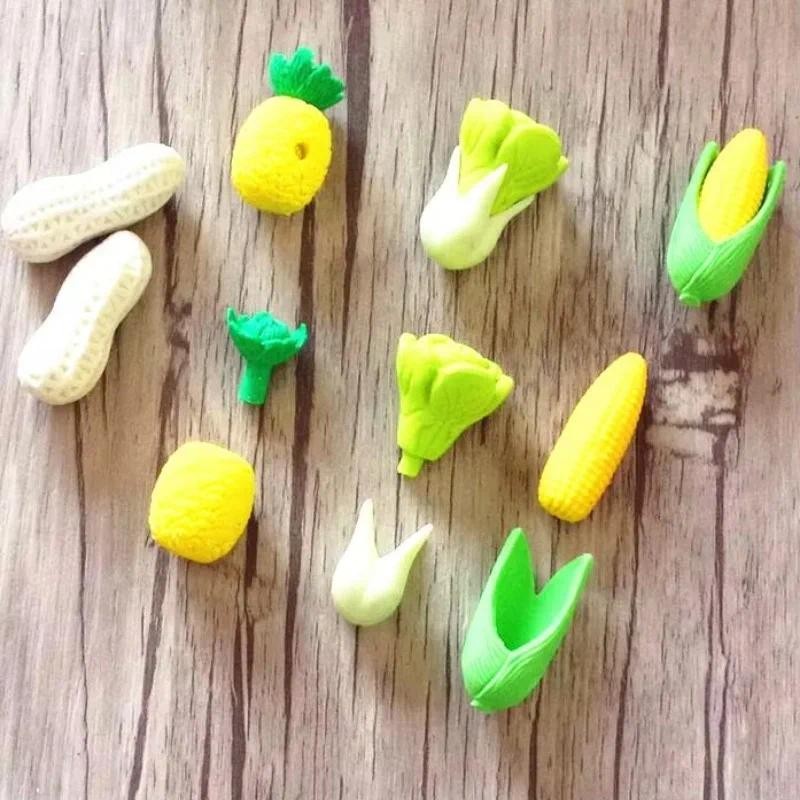 

2pcs/lot design Nontoxic eraser Kawaii Students' gift prize Children Learning Toys office school supplies Fresh Vegetable fruit