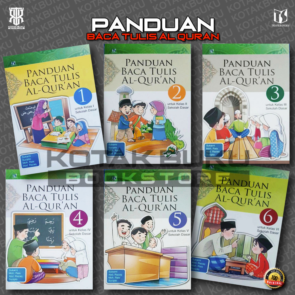 BTQ  / Panduan Baca Tulis Alquran Kelas 1 2 3 4 5 6 Tiga Serangkai