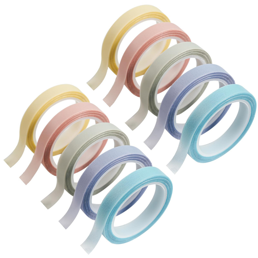 

10 Rolls Morandi/Fluorescent Highlighter Index Tape, Repositionable Notes Marking Tape, Writable Page Flags for Students Teacher