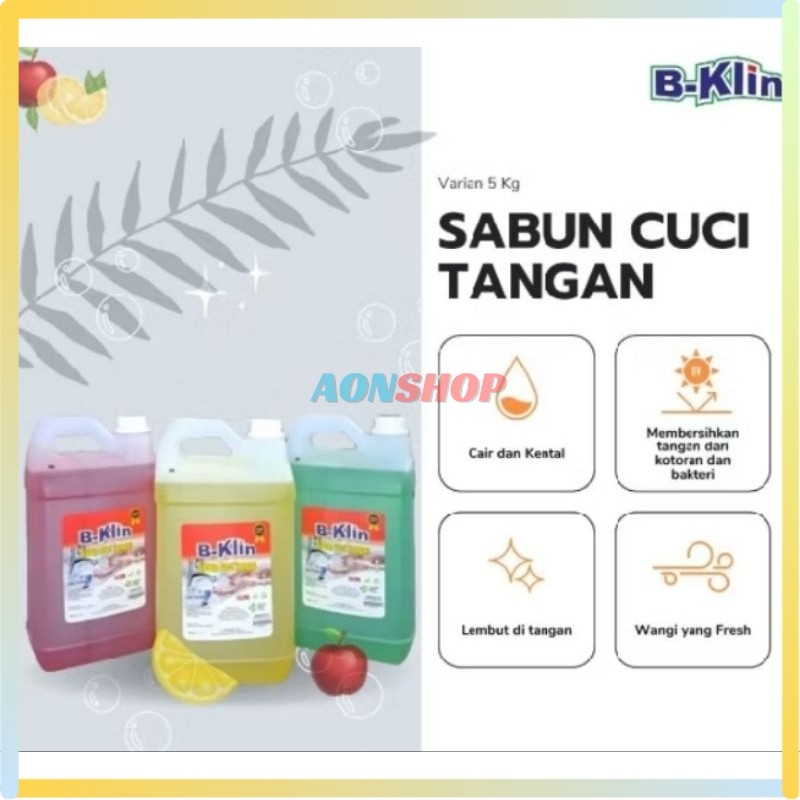 [AS] Handsoap Sabun Cuci Tangan B-Klin 5 Liter