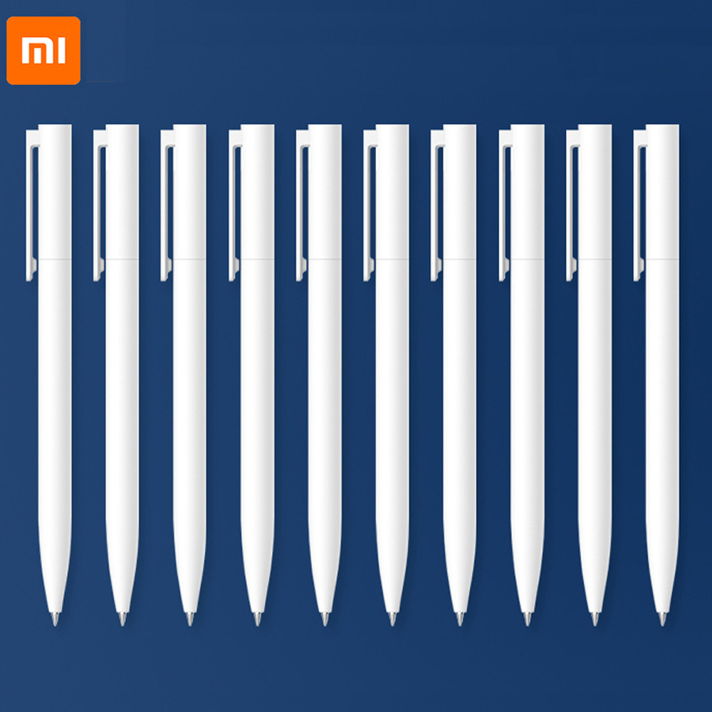 

Original Xiaomi Pen Mi Gel Pen Writing Smooth Light Grip Mijia Press the Core 0.5mm Replacement Blue Black Red Refills