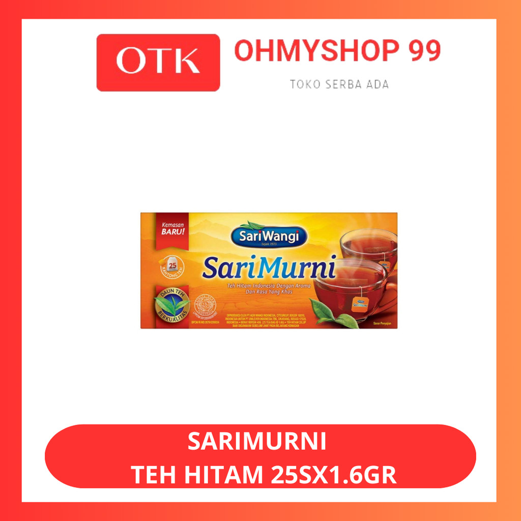 

Sariwangi Sarimurni Bubuk Teh Hitam Celup 25S