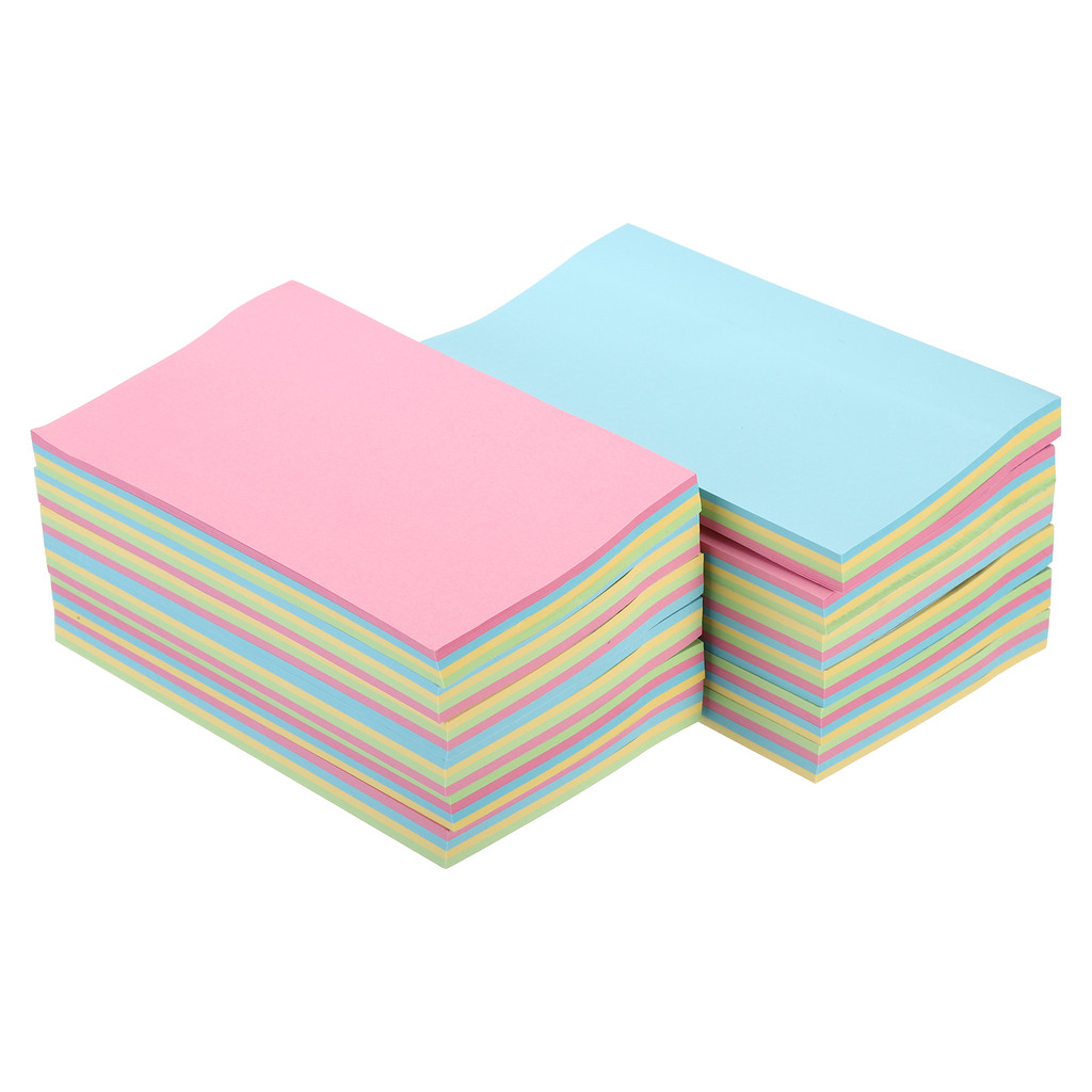 

6/12Pads Sticky Notes, Self-Stick Note Pads Bright Colorful 100 Sheets/Pad Adhesive Memo for Home Office Business