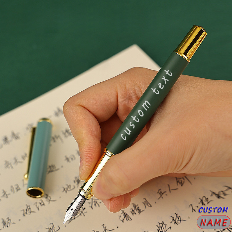 

Personalized Custom Engraving Fountain Pen Office Accessories Elegant School Teacher Gift Stationary Pretty Writing Metal