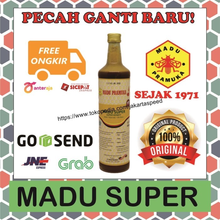 

Madu Asli Super 650ml Madu Pramuka Alami (Madu + Pollen + Royal Jelly)