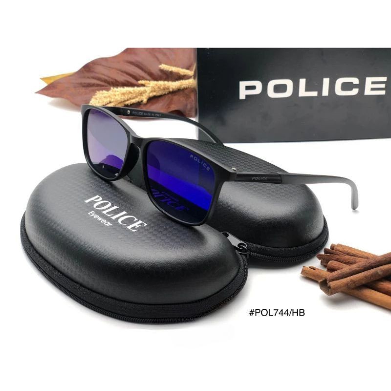 KACAMATA HITAM POLICE 744 LENSA POLARIZED ANTI RADIASI GAYA SPORTY TERBARU UNISEX