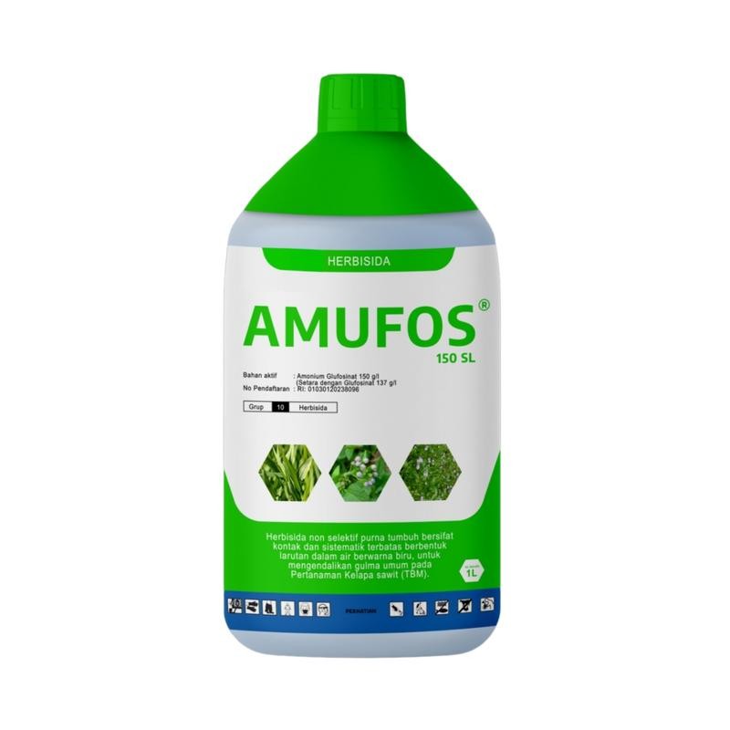 Amufos 1 Liter Obat Rumput Liar Lulangan / Herbisida Rumput Berdaun Keras Cepat