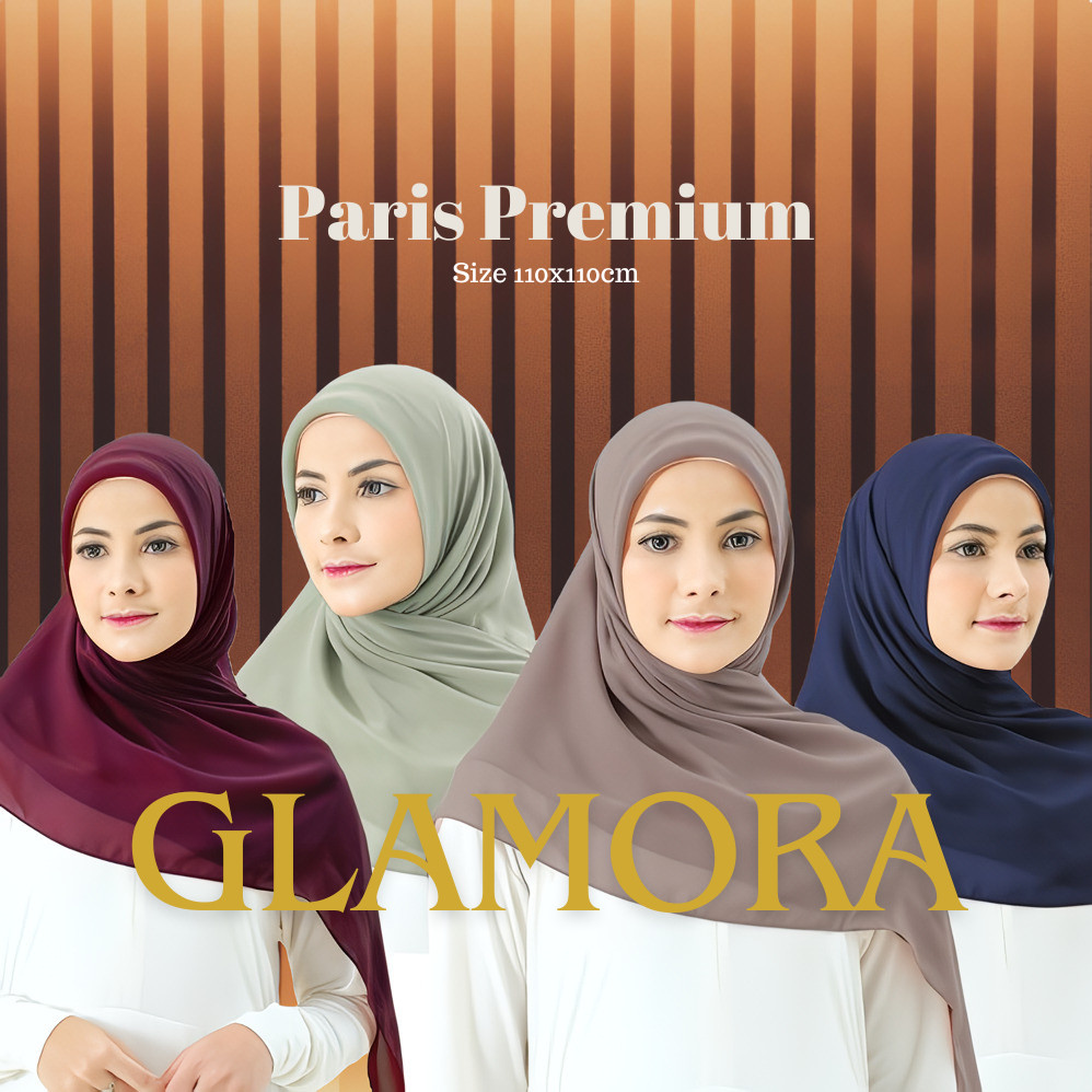 Kerudung Jilbab Segiempat Paris Premium Anti Letoy