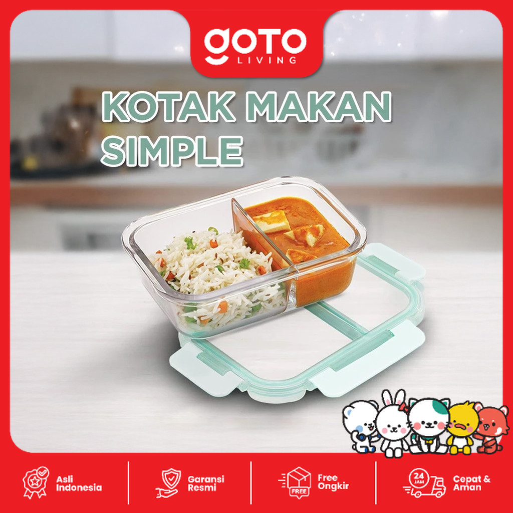Goto Walrus Lunch Box Set Kotak Tempat Penyimpanan Makan Bekal
