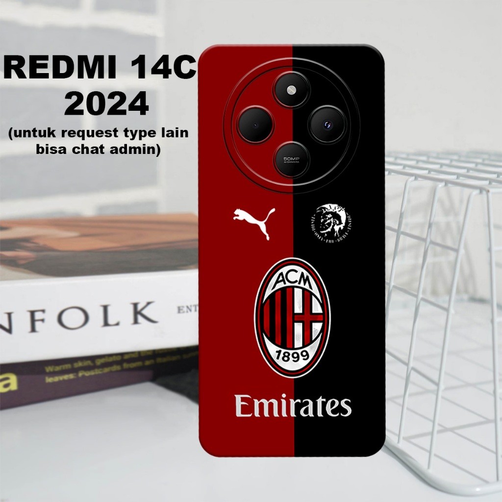 CC29/ Softcase karet lentur untuk REDMI 14C 2024/Motif  bola/case REDMI 14C  terbaru /kesing REDMI 1