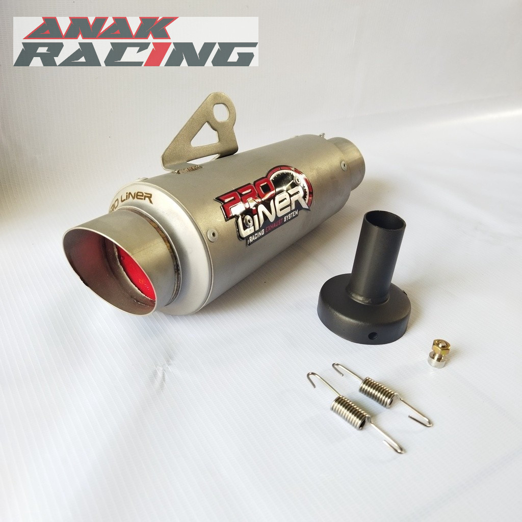 Slincer Knalpot Proliner TR1 Tabung Knalpot Pro Liner SANBLASS Diameter 50mm Untuk Motor Vixion, Sat