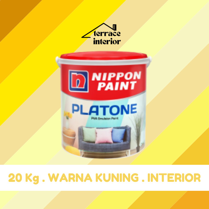 Cat Tembok Interior Nippon Paint Platone Warna Kuning 20 KG