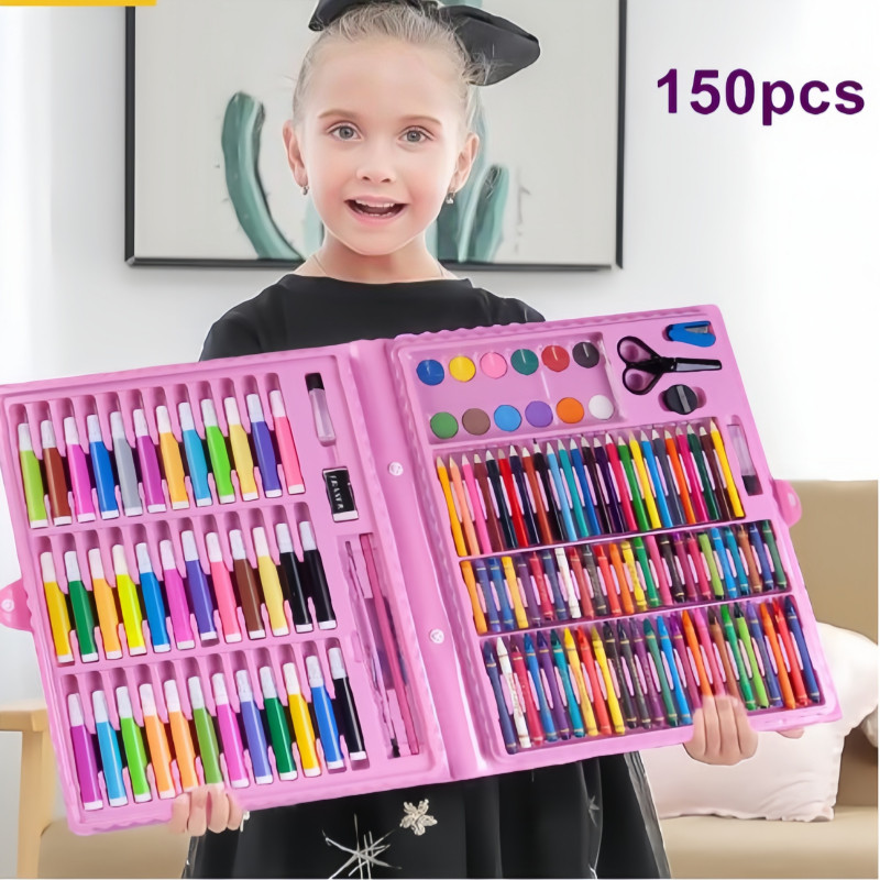 

Krayon pastel minyak 150 warna 150 dalam 1 set koper untuk siswa seni