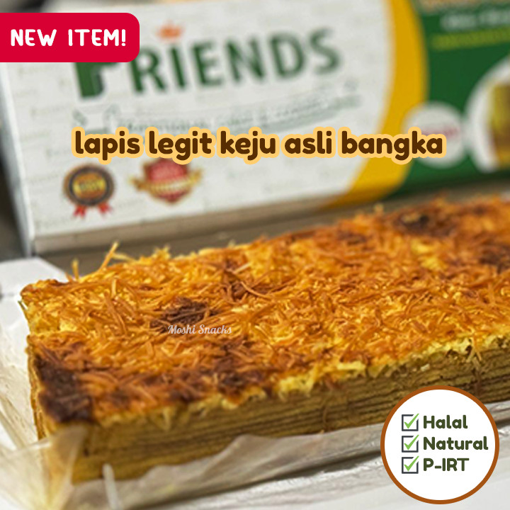 

RB Kue Lapis Keju Bangka Halal 450gr / Kue Lapis Susu Asli Bangka / Kue Besak Bangka / Lapis Legit /