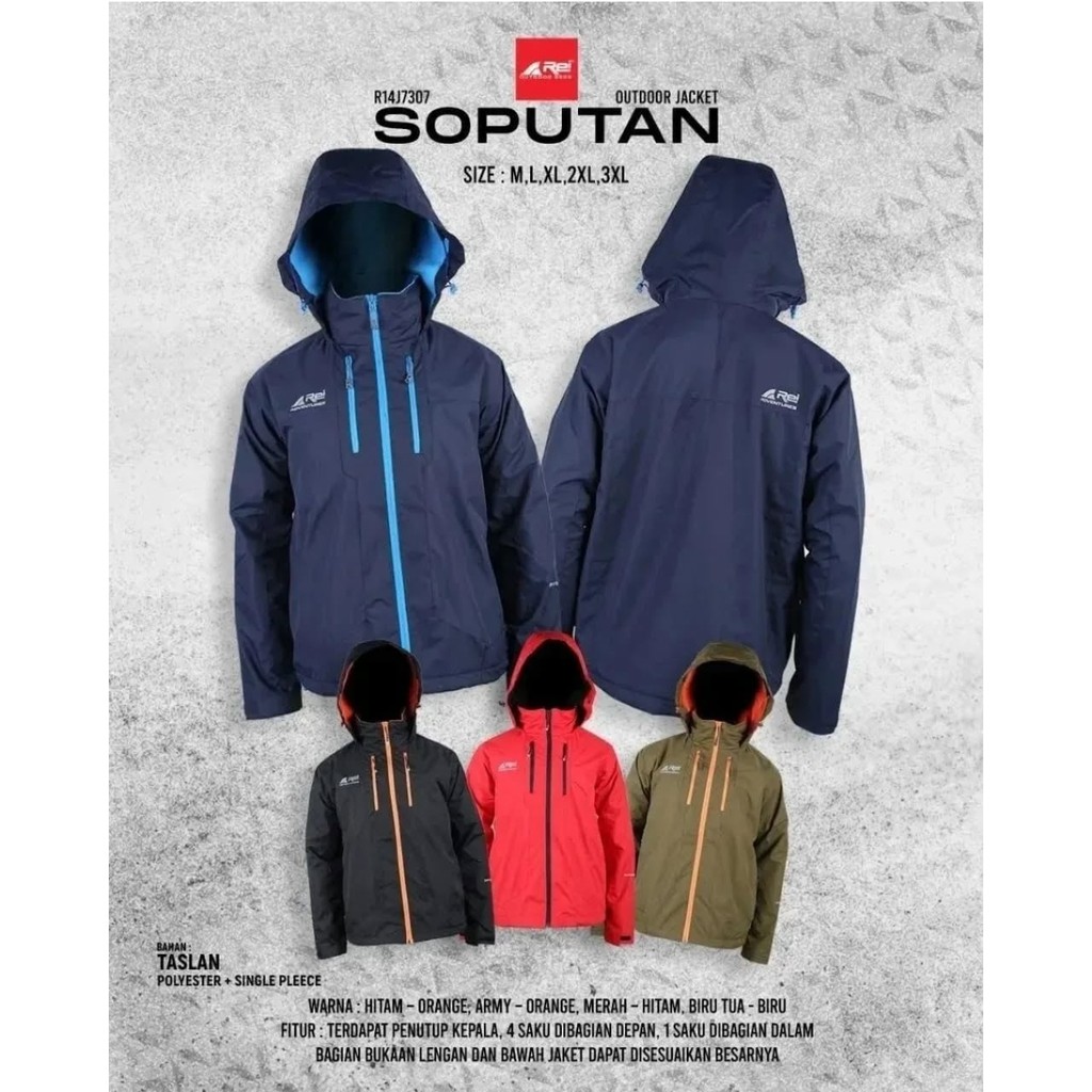 Jaket Gunung Pria Soputan Arei Outdoorgear Original