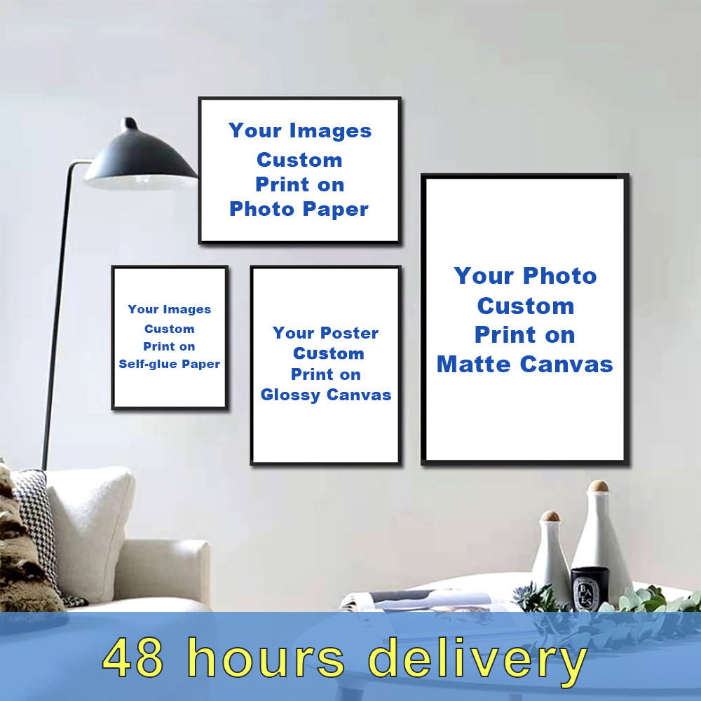 

Custom Painting Canvas HD Print Customized Your Picture Personalized Wall Art Poster Photos for Living Room Home Decor