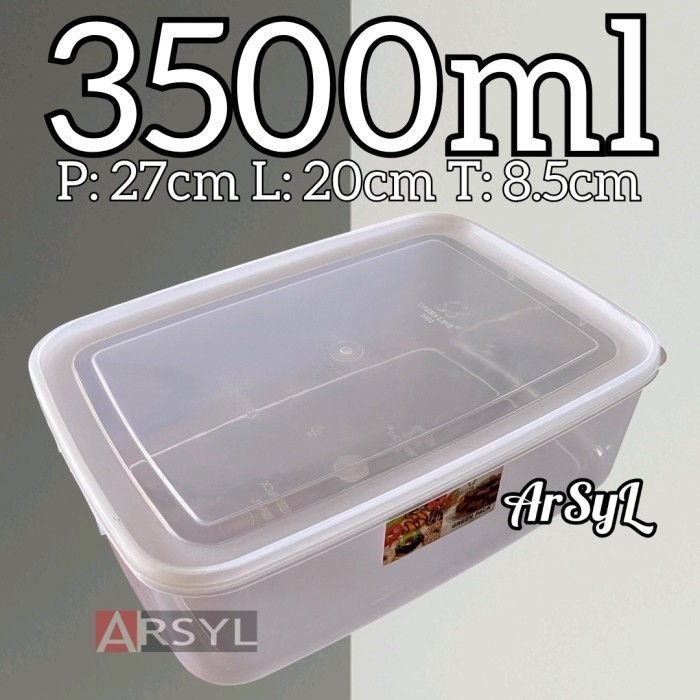 GreenLine Sealware Kotak Penyimpanan Plastik Tebal Serbaguna 3500ml