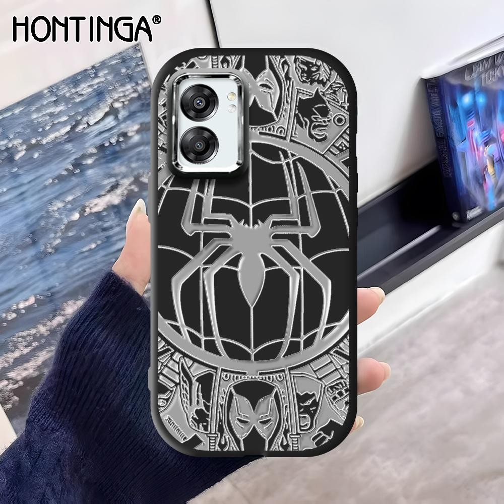 Hontinga Casing Hp Untuk OPPO A77 A77S A57 2022 5G Silikon Sofcase Cassing Softcase Metal Spider 516