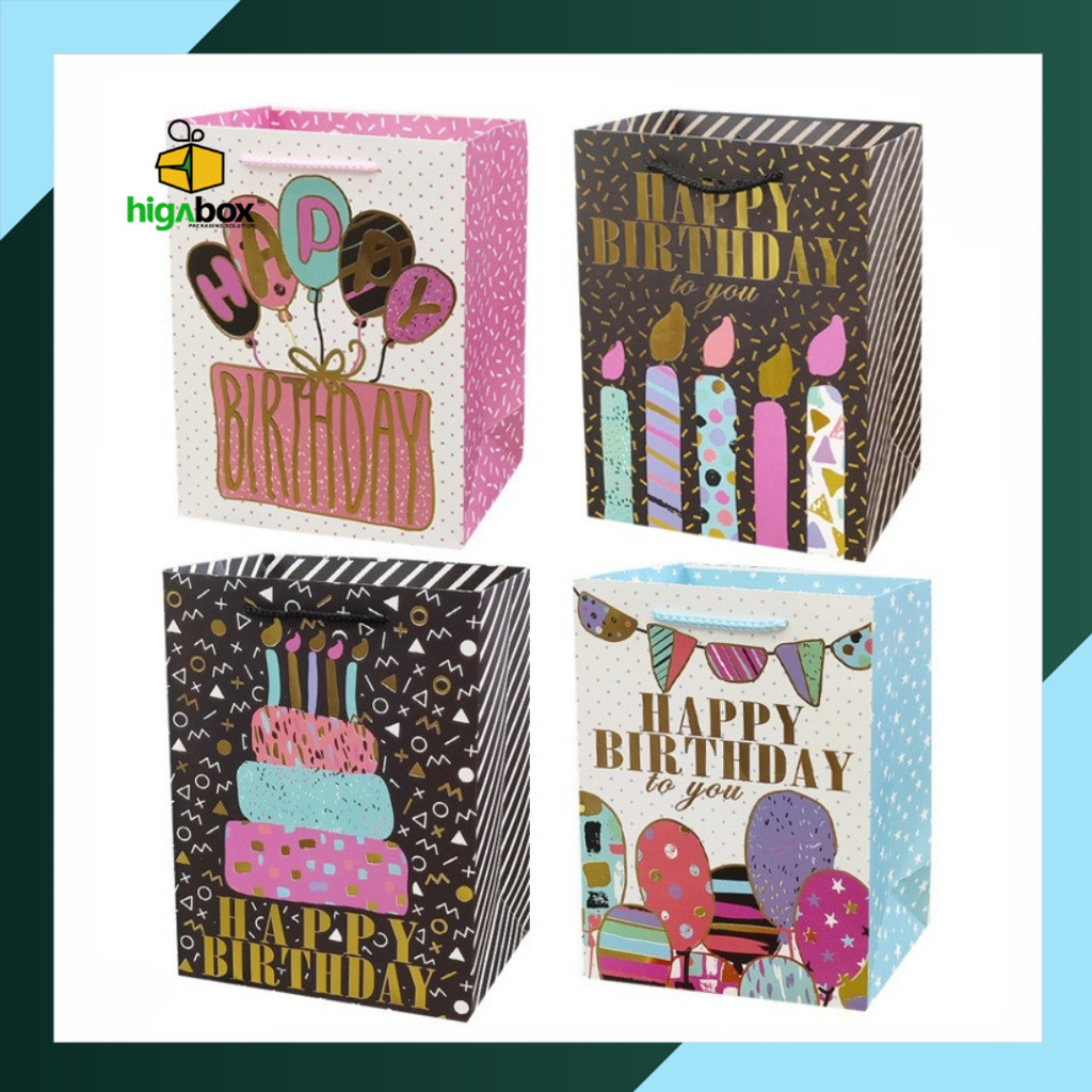 

Paper Bag Birthday / Paper bag Kraft / Tas Kraft Ulang Tahun / Paper Bag Kertas Hadiah Souvenir Ulang Tahun / Tas Goodie Bag Happy Birthday | AN07A10